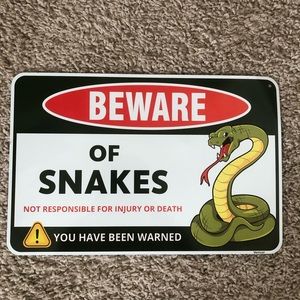 Metal Snake Sign